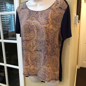 Tommy Bahama Palace Paisley Silk HiLo tee SM NWT